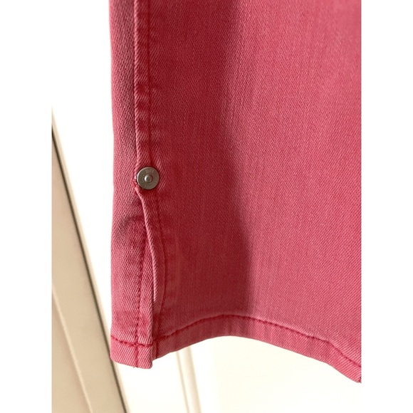 J. Jill Denim Pink Authentic Fit Slim Ankle Cropped Midrise Jeans Spring  6 - Picture 4 of 5
